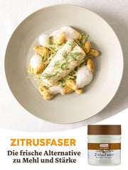 Kotanyi Gourmet Zitrusfaser | pflanzlicher Texturgeber, Alternative zu Mehl und Stärke, ca. 120 g, 400 ml
