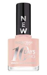 Set de ojă Milano pentru întărirea unghiilor fragile și umflate, 9,5 ml și ojă 10 Days Long N.882 Nude Rose, efect lucios cu fixare îndelungată, 11 ml
