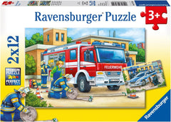 Ravensburger Puzzle pour enfants - 07574 Police et pompiers - Puzzle pour enfants à partir de 3 ans, avec 2X12 pièces Puzzle Naty Shop 07574 Police et pompiers
