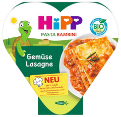 Lasagnes végétales bio HiPP (6 x 250g), repas à partir de 1 an, légèrement cuites à la vapeur, végétariennes, assaisonnées pour les enfants, qualité bio