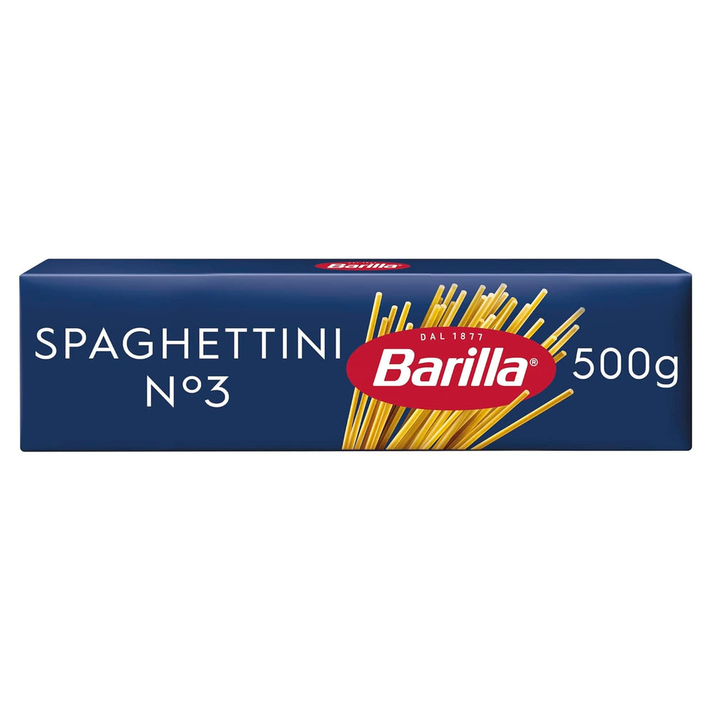 Pâtes Barilla Classic Spaghettini no. 3 blés durs de haute qualité, toujours al dente (1 x 500 g)