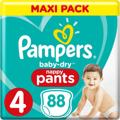 Pampers (ancienne version), culottes, taille 4, 9 kg-15 kg, paquet de trois (1 x 88 couches)
