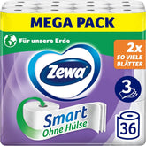 Zewa Smart hârtie igienică fără manșon, pachet vrac cu 36 de role (9 X 4 X 300 foi)