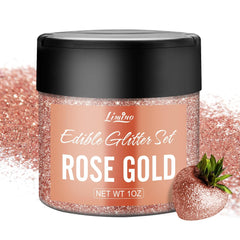 Poussière de paillettes scintillantes, paillettes comestibles, 30 grammes Naty Shop Rosé Gold