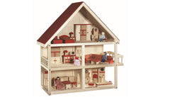 Roba Dollhouse Maison de poupée avec meubles et poupées Jouet pour filles Maisons de poupée en bois naturel Naty Shop Bois multicolore