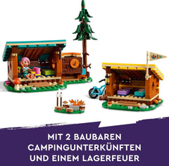 LEGO Friends Cosy Huts At Adventure Camp, ensemble de jeu de rôle en plein air, jouet pour enfants pour filles et garçons à partir de 7 ans avec 3 figurines et renard, jouet de camping 42624 sets de construction Besuche den LEGO-Store