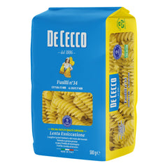 Fusilli 34, Pâtes au gris di Grano duro, 500 g