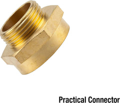 Mamelon fileté de réduction en laiton Gardena : connecteur en laiton pour réducteur fileté, par exemple pour les pompes, filetage externe de 33,3 mm (G 1 pouce) / filetage interne de 42 mm (G 1 1/4 pouce) (7266-20)