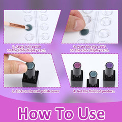 240 pièces Nagel Display Punkt Farbpunkte,Transparent Nail Art Display,Nagellack Displays Rund Für Nagelstudio Und Anfänger,Diy Nail Art Nagelstudios