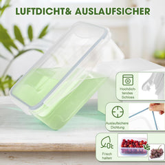 YASHE Pot de Conservation des Aliments avec Couvercle, Ensemble de 12 Pots de Conservation en Plastique, sans BPA, 100 % étanches, empilables et Transparentes, boîtes de Conservation des Aliments Naty Shop