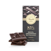 Venchi - Tablette de chocolat 85%, 70g - Aux fèves de cacao torréfiées croquantes - Sans gluten - Vegan