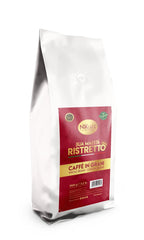 NIK CAFE' - Miscela Ristretto - Grains de café torréfiés, Ristretto de Sa Majesté en Italie - Lauréat du prix d'or pour les aliments et boissons de classe mondiale - Arabica et Robusta