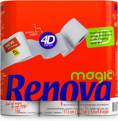 Papier toilette Renova, 7 paquets de 9 rouleaux - 63 rouleaux au total