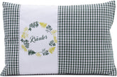 Gözze - Pernă parfumată cu ierburi, umplutură din amestec de ierburi 200G, capac din bumbac 100%, 30 X 20 Cm - Verde carouri Perne standard Naty Shop Verde în carouri