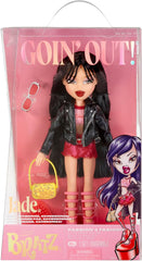 Bratz sort ! - Jade - 1 poupée de collection avec accessoires, tenue, sac, lunettes de soleil et brosse - Jouet pour enfants - 6 ans et plus, rouge