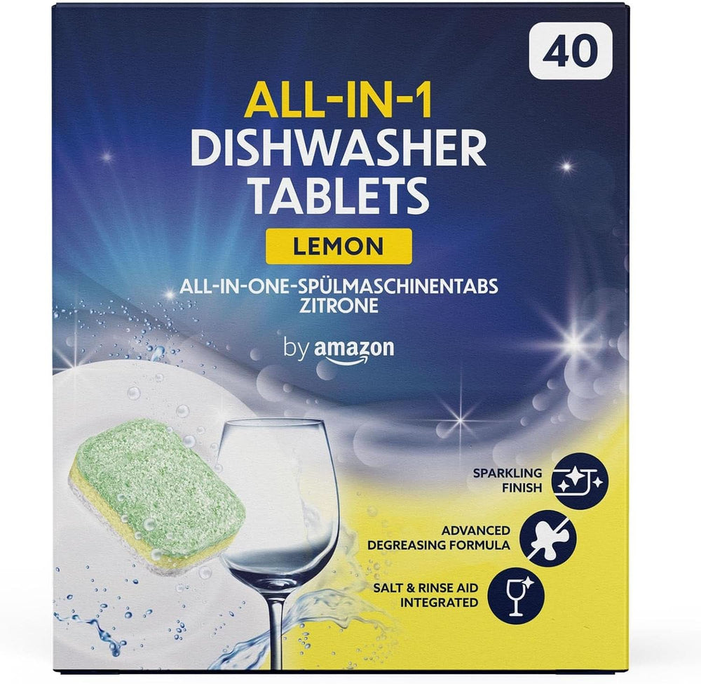 Tablettes pour lave-vaisselle tout-en-un, citron, 40 tablettes Naty Shop Kitchen Detergents
