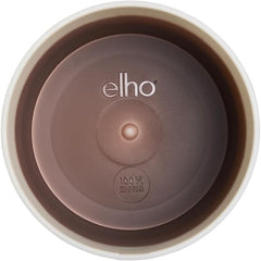 elho Pot rond avec dégradé de couleurs 16 cm - Pots de fleurs d'intérieur - 100% plastique recyclé - Ø 15,9 x H 14,7 - Marron/Marron Cèdre