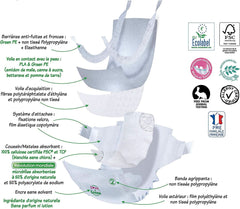 Love & Green, Couches pour bébés, hypoallergéniques, taille 6 (34 unités) Mère et Enfant Naty Shop