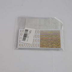 12 feuilles d'autocollants pour ongles auto-adhésifs lignes pailletées laser autocollants holographiques rayures bronze autocollants pour ongles ligne française arcs incurvés lignes ondulées autocollants pour ongles accessoires de nail art