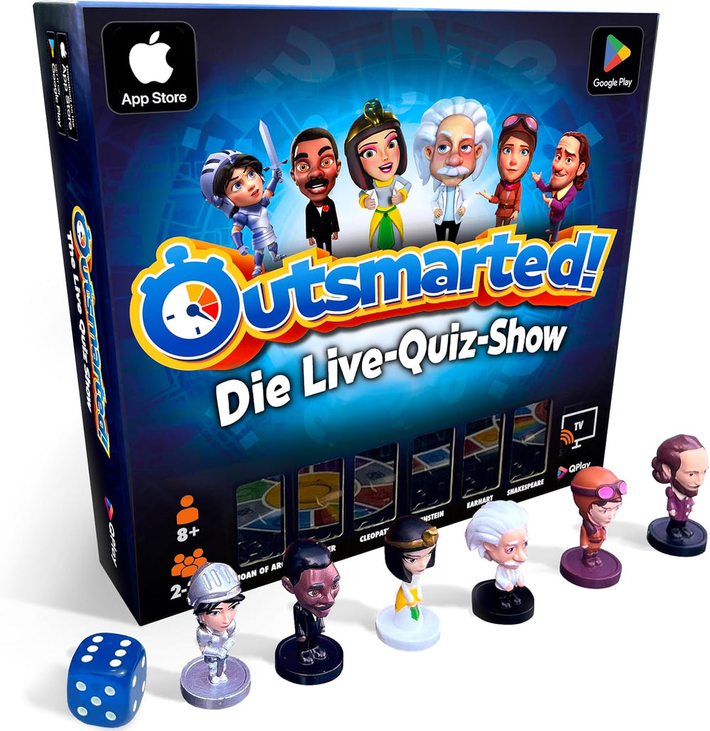 Outsmarted – Jocul de societate cu quiz digital | Copii, adolescenți și adulți | Seară de jocuri de generație următoare pentru familie și prieteni | 2–24 de jucători | Vârste 8+ | Peste 10.000 de întrebări