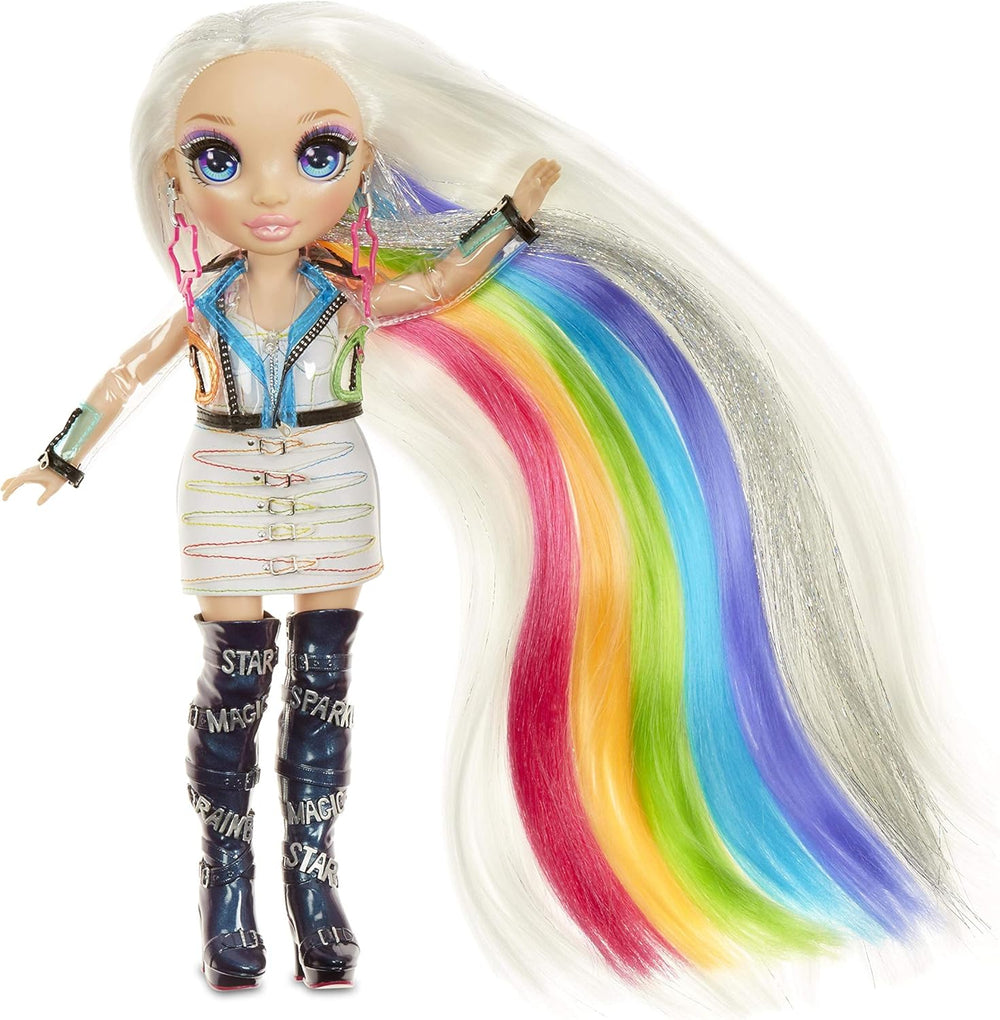 Rainbow High Hair Studio - Coffret exclusif de poupée Amaya Raine avec cheveux longs pour le coiffage - Comprend une craie à cheveux lavable, une brosse à cheveux et des accessoires - Cadeau pour les enfants de 6 ans et plus