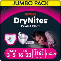 Pantalon de pyjama Dry Nites Fille 3-5 ans 1 Pack (16 Pièces) Naty Shop Titre par défaut