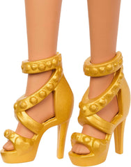 Poupée Barbie Fashion Dancing avec robe rouge à volants, chaussures de danse, cheveux bruns et accessoires de trophée de danse, JFR09 Naty Shop Dolls