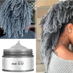 Teinture pour cheveux gris, teinture pour cheveux gris argenté, cire capillaire temporaire, unisexe - couverture grise, nourrissante, crème, cire, 1 millilitre, 1 pc Teinture pour cheveux Naty Shop