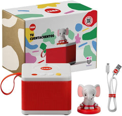 - Histoires pour filles et garçons, haut-parleur avec le personnage d'éléphant, jeu éducatif, contenu en espagnol, adapté à partir de 0 ans Bebe Toys Naty Shop