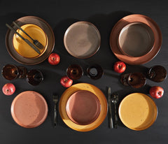 Bruges, service de table pour 6 personnes, 18 pièces, céramique, multicolore