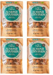 Set de 4 bucăți Organic Bites - Migdale cu scorțișoară/Migdale cu scorțișoară în ciocolată neagră belgiană/Fără zahăr adăugat, fără îndulcitori/VEGAN ȘI COMERȚ ECHITABIL / 4 x 85g