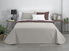 Estoralis | AVA | Courtepointe boutique réversible | Pour toutes les saisons | Couleur - Beige/Marron | Pour lit 120/135 cm. lit. (230 X 270 Cm. Ancho X Alto) | Couette matelassée Couettes et couettes Naty Shop
