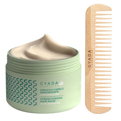 GYADA COSMETICS Pack Renforcement Capillaire Spiruline Nourrissant Anti-Chute Double Pointes Fonctionne 250 ml + Peigne en Bois de Hêtre Idéal pour Démêler Tous Types de Cheveux Naty Shop Hair Mask Default Title