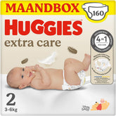 Scutece Huggies Extra Care pentru bebeluși, mărimea 2 (3-6 kg), foarte absorbante, design Disney, pachet vrac, 160 bucăți