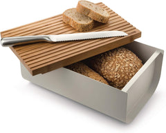 Alessi Mattina BG03 R - Corbeille à pain en acier inoxydable avec résine époxy et bois de bambou, rouge Boîtes de conservation Naty Shop