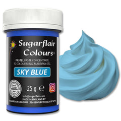 Colorant alimentaire Sugarflair Paste Pastel Sky Blue, colorant alimentaire pour pâtes, pour fondant et massepain, colorants concentrés Spectral - 25 g