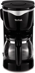 Tefal CM3408 Mini cafetière en verre (600 W, 6 tasses) noir/acier inoxydable, CM340811