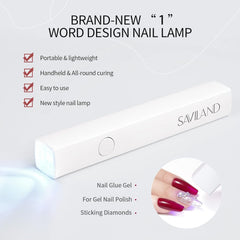 Saviland U V Lampe pour Gel Nägel: Mini U V Lampe pour NägelSchützen Sie Die Haut Wiederaufladbar Klein LED Nagellack Trocknergerät pour Nagellack Aufbaugel Nail Tips Nagelkleber Geschenke Für Frauen