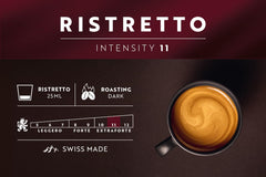 Café Royal Ristretto – Capsules de café compatibles Nespresso®, 100% Arabica, torréfaction intense, foncée, intensité 11/12, Rainforest Alliance, 36 capsules