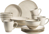 MÄSER 931512 Nottingham Vintage Series Service de table pour 4 personnes, service combiné de 20 pièces avec formes rondes irrégulières au look rétro, carrelage, beige