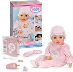 BABY Born Annabell 43 cm - Poupée douce avec 7 fonctions électroniques et sonores - Convient aux enfants à partir de 3 ans - La poupée comprend des accessoires - Nécessite des piles