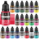 Colorant Alimentaire - 20 Couleurs x 10ml Colorant Alimentaire Liquide Concentré pour Décoration de Gâteaux, Cuisson, Biscuits, Macarons - Colorant Alimentaire Sans Sucre pour Boissons, Décoration de Gâteaux, Slime DIY, Oeufs de Pâques