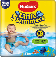 Couches de bain Huggies Little Swimmers, taille 3-4 (7-15 kg), 1 paquet de 20