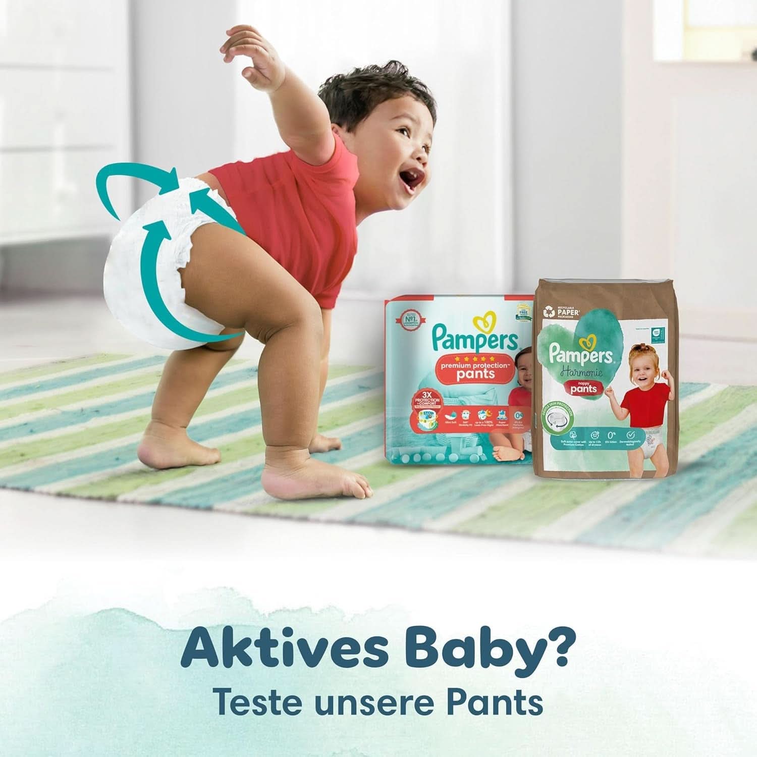 Pampers Baby scutece mărimea 5 (11-16kg) Harmony, Protecție delicată a pielii și ingrediente pe bază de plante, 152 buc. Mama si Copilul Naty Shop