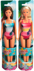 Simba Steffi Love Beach, asortat în 2 feluri, va fi livrat doar UN articol, păpușă în costum de baie, păpușă de joacă 29 cm, vârste 3+