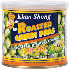 Mazăre verde prăjită Khao Shong cu wasabi, mazăre crocantă într-un aluat picant, o alternativă cu conținut scăzut de grăsimi la nuci, iuțeală medie, 1 conservă de 140 g | 140 g (1 pachet)