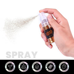 Paillettes comestibles – 10 g, paillettes pour boisson or rose, poudre de paillettes comestibles, poudre de colorant alimentaire, poudre d'or, poudre de paillettes métalliques, spray de paillettes pour cocktails, chocolat, gâteaux, fondant.