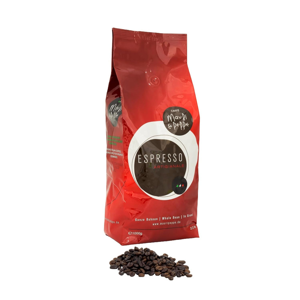 Espresso 1000g boabe de cafea întregi - Meșteșug original italian de prăjire pentru cele mai înalte exigențe! Cafea, Cappuccino, Espresso, Latte Macchiato