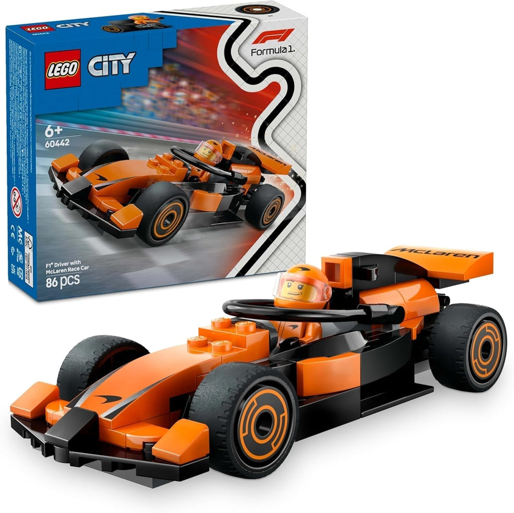 LEGO City F1 Racer avec voiture de course Mclaren - Modèle de jouet de Formule 1 avec voiture de course et figurine - petit cadeau pour garçons et filles à partir de 6 ans ou fans de sports mécaniques 60442 Jeux de construction Besuche den LEGO-Store Titre par défaut