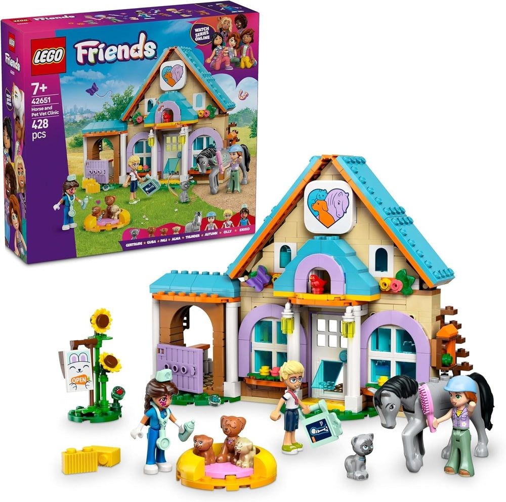 Cabinet vétérinaire LEGO Friends pour chevaux et animaux domestiques, ensemble de construction et de jeu pour un jeu de rôle imaginatif avec 3 figurines et 5 figurines d'animaux, idée cadeau pour les filles de 7 ans 42651 Ensembles de construction Besuche den LEGO-Store Default Title